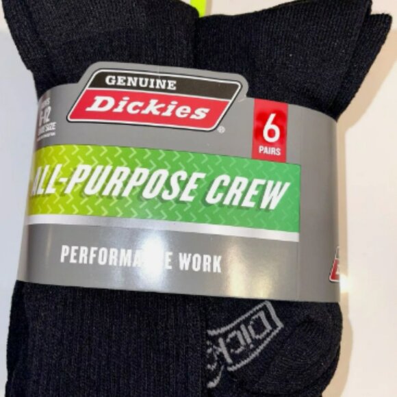 2025 DICKIES sz6-12 CREW PERFORMANCE FULL CUSHIONED WORK SOCKS 6pr JG 1001 - Picture 1 of 13